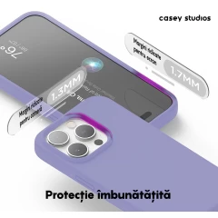 Husa iPhone 15 Pro Max Casey Studios Premium Soft Silicone Light Lilac