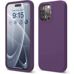 Husa iPhone 15 Pro Max Casey Studios Premium Soft Silicone Light Purple 