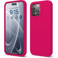 Husa iPhone 15 Pro Max Casey Studios Premium Soft Silicone Fuchsia 