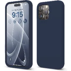 Husa iPhone 15 Pro Max Casey Studios Premium Soft Silicone Midnight Blue