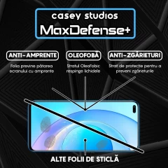 Folie Sticla CASEY STUDIOS compatibila cu Honor 50 Lite / Huawei nova 8i, Full Glue, Duritate Militara, Ultra HD, Anti Zgarieturi, Anti Amprente, Anti Socuri, Margini Negre Negru