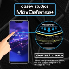 Folie Sticla CASEY STUDIOS compatibila cu Huawei Mate 20 Lite / Nova 3 / Nova 3i / P Smart Plus, Full Glue, Duritate Militara, Ultra HD, Anti Zgarieturi, Anti Amprente, Anti Socuri, Margini Negre Negru