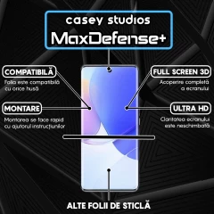 Folie Sticla CASEY STUDIOS compatibila cu Huawei nova 9 SE, Full Glue, Duritate Militara, Ultra HD, Anti Zgarieturi, Anti Amprente, Anti Socuri, Margini Negre Negru