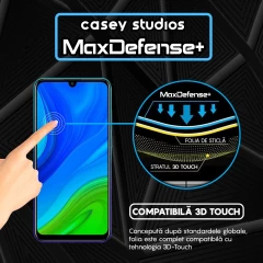 Folie Sticla CASEY STUDIOS compatibila cu Huawei P Smart 2020, Full Glue, Duritate Militara, Ultra HD, Anti Zgarieturi, Anti Amprente, Anti Socuri, Margini Negre Negru