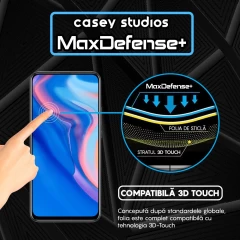 Folie Sticla CASEY STUDIOS compatibila cu Huawei P Smart Z / Y9 Prime 2019, Full Glue, Duritate Militara, Ultra HD, Anti Zgarieturi, Anti Amprente, Anti Socuri, Margini Negre Negru