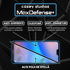 Folie Sticla CASEY STUDIOS compatibila cu Huawei P20 Lite 2019 / P40 Lite / P40 Lite E / Y7p, Full Glue, Duritate Militara, Ultra HD, Anti Zgarieturi, Anti Amprente, Anti Socuri, Margini Negre Negru