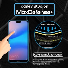 Folie Sticla CASEY STUDIOS compatibila cu Huawei P20 Lite 2019 / P40 Lite / P40 Lite E / Y7p, Full Glue, Duritate Militara, Ultra HD, Anti Zgarieturi, Anti Amprente, Anti Socuri, Margini Negre Negru