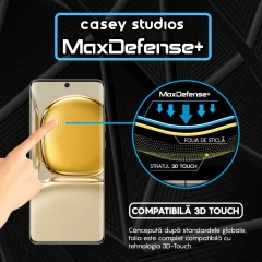 Folie Sticla CASEY STUDIOS compatibila cu Huawei P50 Pro, Full Glue, Duritate Militara, Ultra HD, Anti Zgarieturi, Anti Amprente, Anti Socuri, Margini Negre Negru