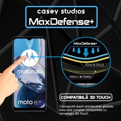 Folie Sticla CASEY STUDIOS compatibila cu Motorola Moto E22 / Moto E22i, Full Glue, Duritate Militara, Ultra HD, Anti Zgarieturi, Anti Amprente, Anti Socuri, Margini Negre Negru