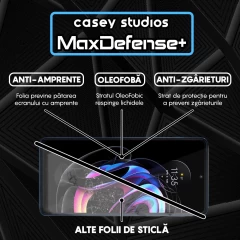 Folie Sticla CASEY STUDIOS compatibila cu Motorola Moto Edge 20 Pro, Full Glue, Duritate Militara, Ultra HD, Anti Zgarieturi, Anti Amprente, Anti Socuri, Margini Negre Negru