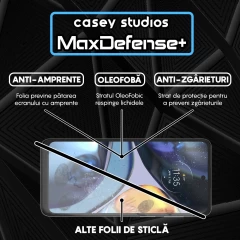 Folie Sticla CASEY STUDIOS compatibila cu Motorola Moto G22, Full Glue, Duritate Militara, Ultra HD, Anti Zgarieturi, Anti Amprente, Anti Socuri, Margini Negre Negru