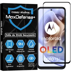 Folie Sticla CASEY STUDIOS compatibila cu Motorola Moto G31 / Moto G41 / Moto G62 5G / Moto G71 5G, Full Glue, Duritate Militara, Ultra HD, Anti Zgarieturi, Anti Amprente, Anti Socuri, Margini Negre Negru