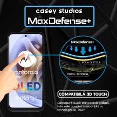 Folie Sticla CASEY STUDIOS compatibila cu Motorola Moto G31 / Moto G41 / Moto G62 5G / Moto G71 5G, Full Glue, Duritate Militara, Ultra HD, Anti Zgarieturi, Anti Amprente, Anti Socuri, Margini Negre Negru