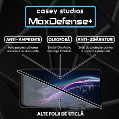 Folie Sticla CASEY STUDIOS compatibila cu Motorola Moto One Fusion Plus, Full Glue, Duritate Militara, Ultra HD, Anti Zgarieturi, Anti Amprente, Anti Socuri, Margini Negre Negru