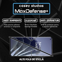 Folie Sticla CASEY STUDIOS compatibila cu OnePlus 10 Pro / 11, Full Glue, Duritate Militara, Ultra HD, Anti Zgarieturi, Anti Amprente, Anti Socuri, Margini Negre Negru