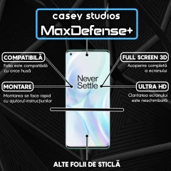 Folie Sticla CASEY STUDIOS compatibila cu OnePlus 8, Full Glue, Duritate Militara, Ultra HD, Anti Zgarieturi, Anti Amprente, Anti Socuri, Margini Negre Negru