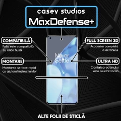 Folie Sticla CASEY STUDIOS compatibila cu OnePlus 9, Full Glue, Duritate Militara, Ultra HD, Anti Zgarieturi, Anti Amprente, Anti Socuri, Margini Negre Negru