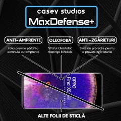 Folie Sticla CASEY STUDIOS compatibila cu Oppo Find X5 Pro, Full Glue, Duritate Militara, Ultra HD, Anti Zgarieturi, Anti Amprente, Anti Socuri, Margini Negre Negru