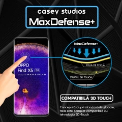 Folie Sticla CASEY STUDIOS compatibila cu Oppo Find X5 Pro, Full Glue, Duritate Militara, Ultra HD, Anti Zgarieturi, Anti Amprente, Anti Socuri, Margini Negre Negru