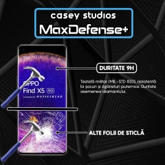 Folie Sticla CASEY STUDIOS compatibila cu Oppo Find X5 Pro, Full Glue, Duritate Militara, Ultra HD, Anti Zgarieturi, Anti Amprente, Anti Socuri, Margini Negre Negru