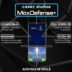 Folie Sticla CASEY STUDIOS compatibila cu Oppo Reno8 Pro, Full Glue, Duritate Militara, Ultra HD, Anti Zgarieturi, Anti Amprente, Anti Socuri, Margini Negre Negru