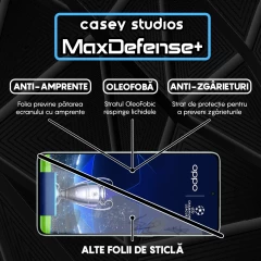 Folie Sticla CASEY STUDIOS compatibila cu Oppo Reno8 Pro, Full Glue, Duritate Militara, Ultra HD, Anti Zgarieturi, Anti Amprente, Anti Socuri, Margini Negre Negru