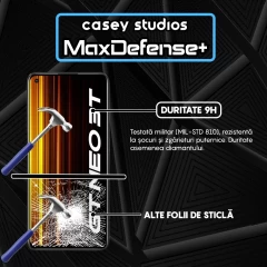 Folie Sticla CASEY STUDIOS compatibila cu Realme GT Neo 3T / GT Neo2 / GT2, Full Glue, Duritate Militara, Ultra HD, Anti Zgarieturi, Anti Amprente, Anti Socuri, Margini Negre Negru