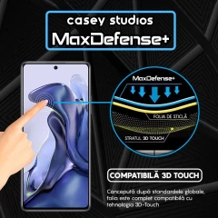 Folie Sticla CASEY STUDIOS compatibila cu Xiaomi 11T / 11T Pro, Full Glue, Duritate Militara, Ultra HD, Anti Zgarieturi, Anti Amprente, Anti Socuri, Margini Negre Negru