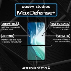 Folie Sticla CASEY STUDIOS compatibila cu Xiaomi Mi 11i / Poco F3, Full Glue, Duritate Militara, Ultra HD, Anti Zgarieturi, Anti Amprente, Anti Socuri, Margini Negre Negru