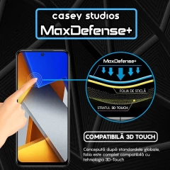 Folie Sticla CASEY STUDIOS compatibila cu Xiaomi Poco M4 Pro 5G, Full Glue, Duritate Militara, Ultra HD, Anti Zgarieturi, Anti Amprente, Anti Socuri, Margini Negre Negru