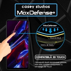 Folie Sticla CASEY STUDIOS compatibila cu Xiaomi Poco X5 / Poco X5 Pro, Full Glue, Duritate Militara, Ultra HD, Anti Zgarieturi, Anti Amprente, Anti Socuri, Margini Negre Negru