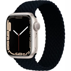 Curea Apple Watch 1/2/3/4/5/6/7/8/SE - 38/40/41 MM - XS - Braided Loop Casey Studios Casey Studios - Black/white Charcoal 