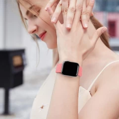 Curea Apple Watch 1/2/3/4/5/6/7/8/SE - 38/40/41 MM - XS - Braided Loop Casey Studios Casey Studios - Pink Pink