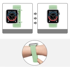 Curea Apple Watch 1/2/3/4/5/6/7/8/SE - 38/40/41 MM - XS - Braided Loop Casey Studios Casey Studios - Pistachio Pistachio