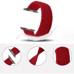 Curea Apple Watch 1/2/3/4/5/6/7/8/SE - 38/40/41 MM - M - Braided Loop Casey Studios Casey Studios - Red Red