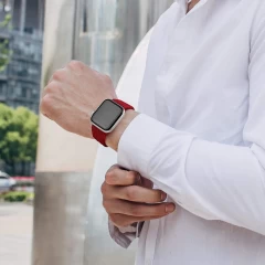 Curea Apple Watch 1/2/3/4/5/6/7/8/SE - 38/40/41 MM - M - Braided Loop Casey Studios Casey Studios - Red Red