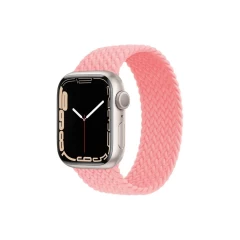 Curea Apple Watch 1/2/3/4/5/6/7/8/SE/Ultra - 42/44/45/49 MM - S - Braided Loop Casey Studios Casey Studios - Charcoal Pink 