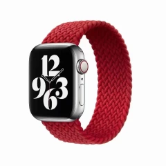 Curea Apple Watch 1/2/3/4/5/6/7/8/SE/Ultra - 42/44/45/49 MM - L - Braided Loop Casey Studios Casey Studios - Black Red 