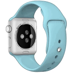 Curea Apple Watch 1/2/3/4/5/6/7/8/SE - 38/40/41 MM - M / L - Silicone Sport Casey Studios Casey Studios - Baby Blue Baby Blue