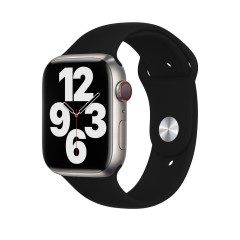 Curea Apple Watch 1/2/3/4/5/6/7/8/SE - 38/40/41 MM - M / L - Silicone Sport Casey Studios Casey Studios - Black