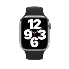 Curea Apple Watch 1/2/3/4/5/6/7/8/SE - 38/40/41 MM - M / L - Silicone Sport Casey Studios Casey Studios - Black Black