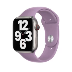 Curea Apple Watch 1/2/3/4/5/6/7/8/SE - 38/40/41 MM - M / L - Silicone Sport Casey Studios Casey Studios - Wine Red Light Purple 