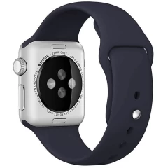 Curea Apple Watch 1/2/3/4/5/6/7/8/SE - 38/40/41 MM - M / L - Silicone Sport Casey Studios Casey Studios - Midnight Blue Midnight Blue