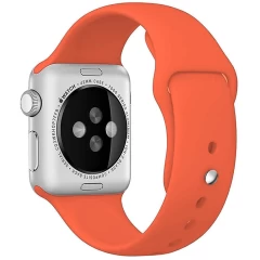 Curea Apple Watch 1/2/3/4/5/6/7/8/SE - 38/40/41 MM - M / L - Silicone Sport Casey Studios Casey Studios - Orange Orange