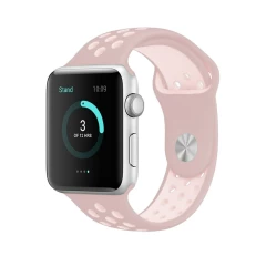 Curea Apple Watch 1/2/3/4/5/6/7/8/SE - 38/40/41 MM - M / L - Sport Loop Casey Studios Casey Studios - Light Pink/white Light Pink/white