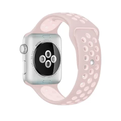 Curea Apple Watch 1/2/3/4/5/6/7/8/SE - 38/40/41 MM - M / L - Sport Loop Casey Studios Casey Studios - Light Pink/white Light Pink/white