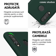 Husa Huawei P30 Lite/P30 Lite New Edition Casey Studios Premium Soft Silicone Casey Studios Dark Marine Green