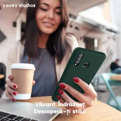 Husa Huawei P30 Lite/P30 Lite New Edition Casey Studios Premium Soft Silicone Casey Studios Dark Marine Green