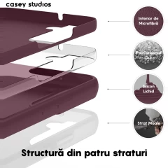 Husa Samsung Galaxy S22 Plus Casey Studios Premium Soft Silicone Burgundy