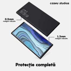 Husa Samsung Galaxy S22 Ultra Casey Studios Premium Soft Silicone Negru